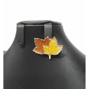 Vintage Hallmark Cards Classic Canadian Fall Maple Leaf Lapel Pin / Pinback Broo